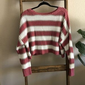 AE striped cropped sweater